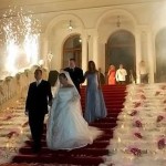 fontane di fuoco per passaggio sposa